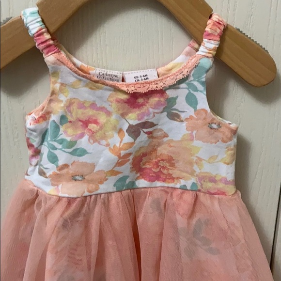 Catherine Malandrino Peach Flowered Dress - Picture 2 of 5
